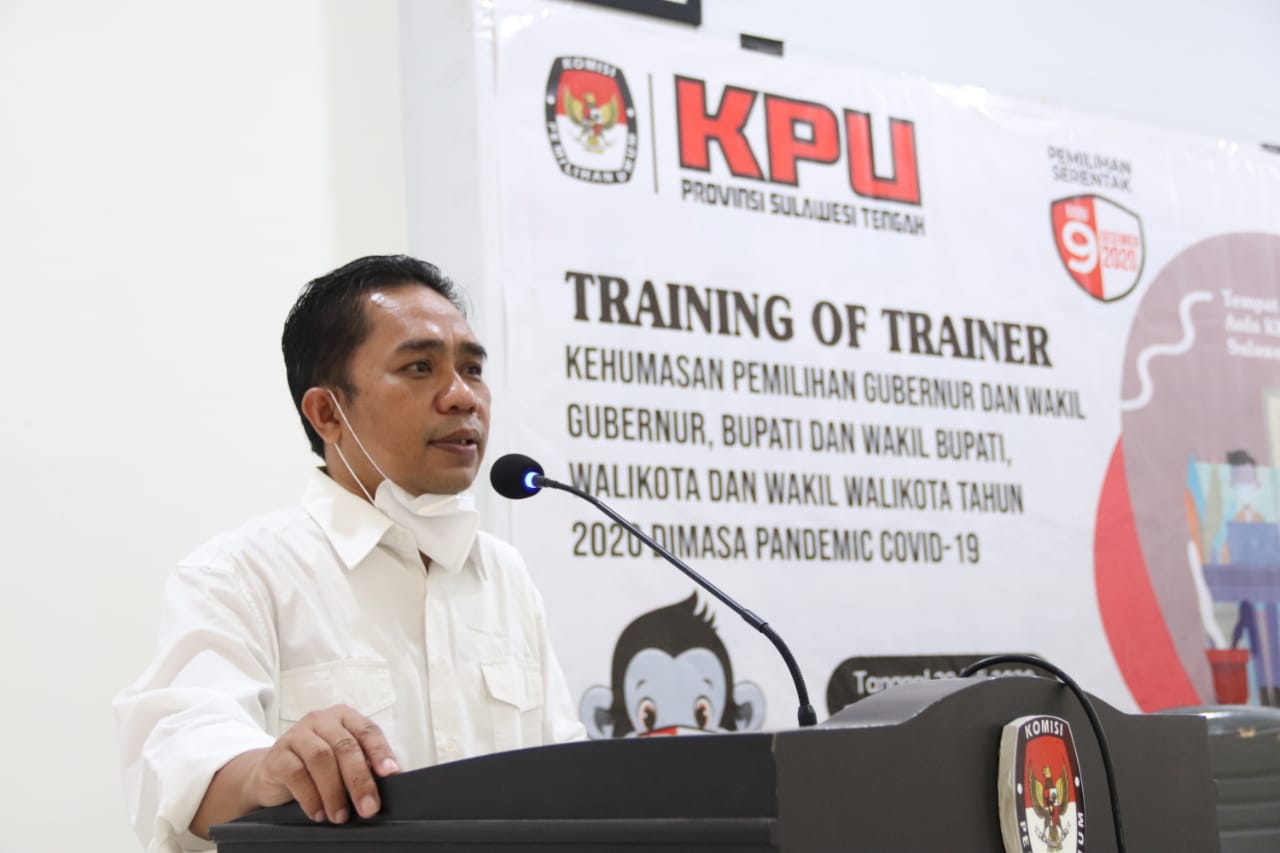 KPU Sulteng Gelar ToT Kehumasan Pemilihan Kepala Daerah Dimasa Pandemi Covid-19
