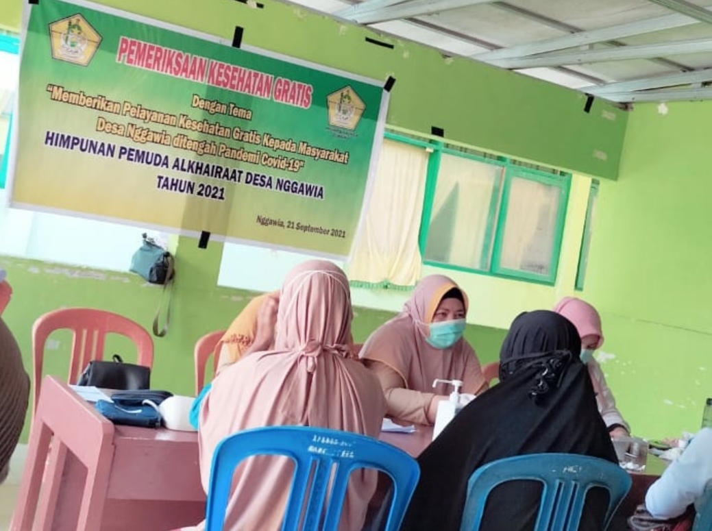 HPA Nggawia Gandeng Puskesmas Tombiano Berikan Pelayanan Kesehatan Gratis