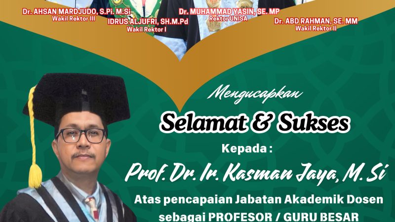 Dosen Ini Jadi Guru Besar Pertama di Universitas Alkhairaat