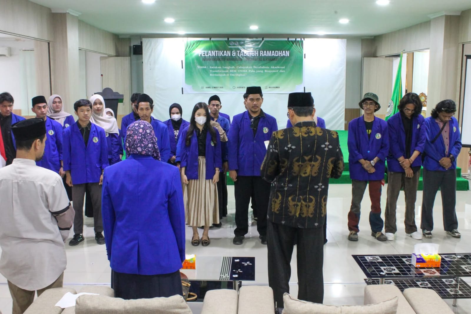 Rektor Lantik Pengurus BEM Universitas Alkhairaat Periode 2026-2027