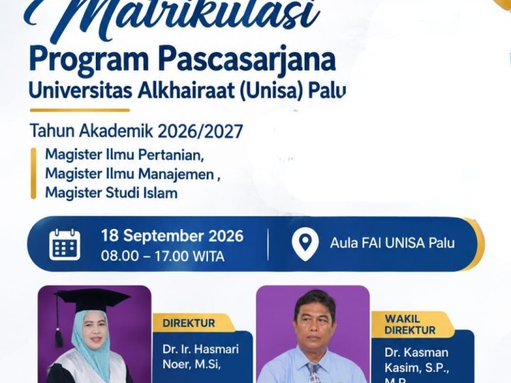 UNISA Palu Mulai Matrikulasi Mahasiswa Baru Program Magister