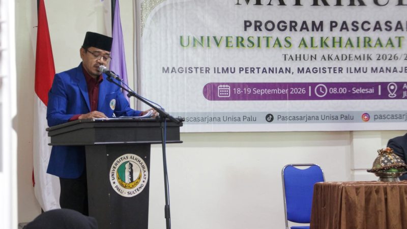 UNISA Palu Mulai Matrikulasi Mahasiswa Baru Program Magister