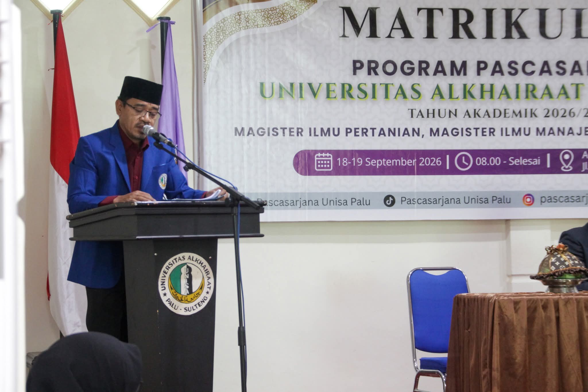 UNISA Palu Mulai Matrikulasi Mahasiswa Baru Program Magister