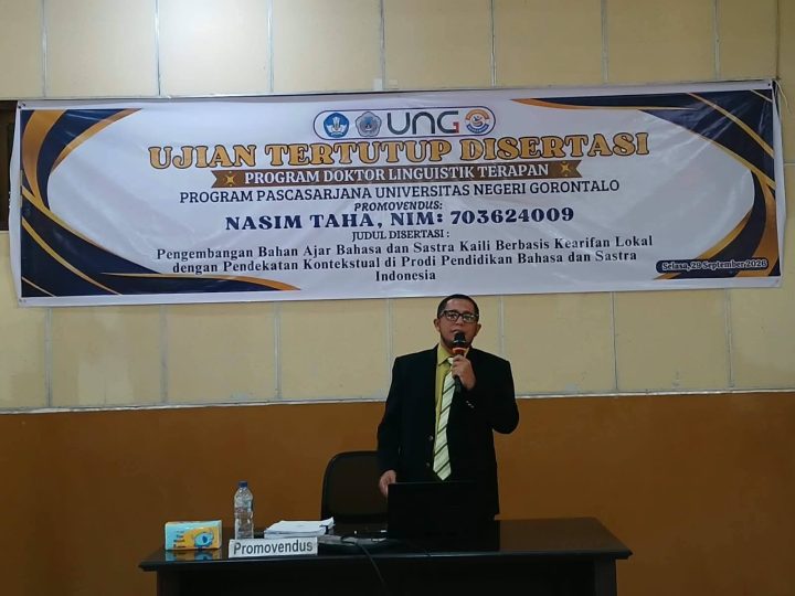 Dosen FKIP Unisa Palu Nasim Taha Uji Pengembangan Bahan Ajar Bahasa dan Sastra Kaili